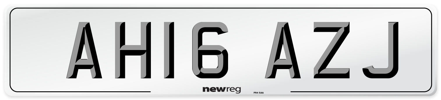 AH16 AZJ Number Plate from New Reg